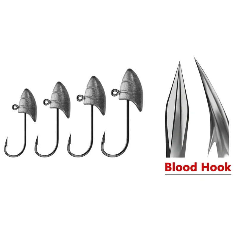 Anzuelo de pesca con cabeza de Caracol de Río, anzuelo pequeño con cabeza de plomo de 1,5g, 2,5g, 3,5g y 5g, anzuelos para señuelos blandos, aparejos de pesca - imagen 5