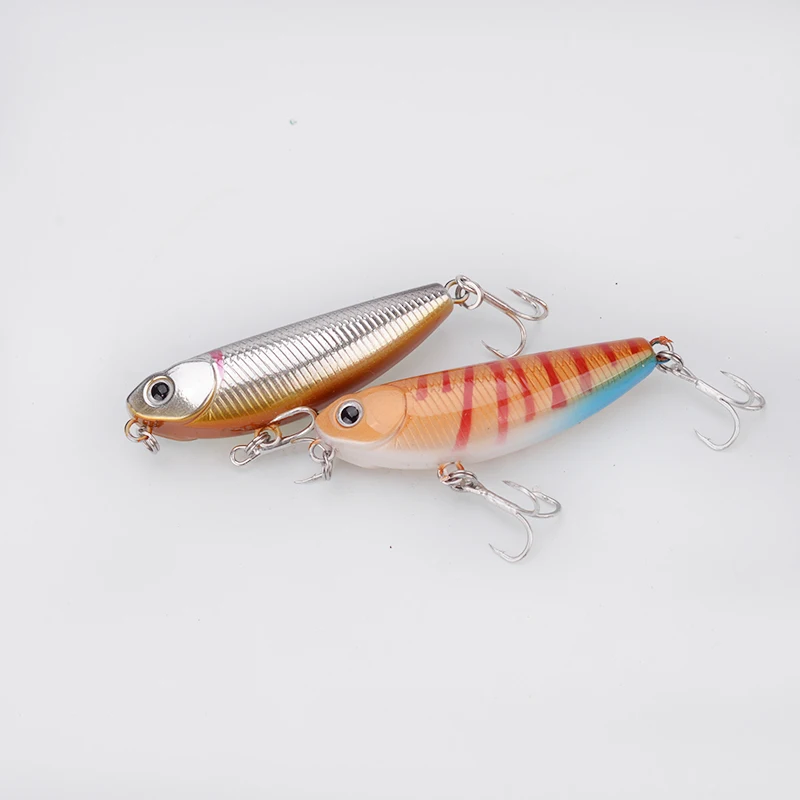 Señuelo de pesca de lápiz flotante, 1 piezas, 5cm, 5g, señuelos duros de agua superior para perros, cebos Wobbler, cebo duro Artificial, aparejos de pesca - imagen 5