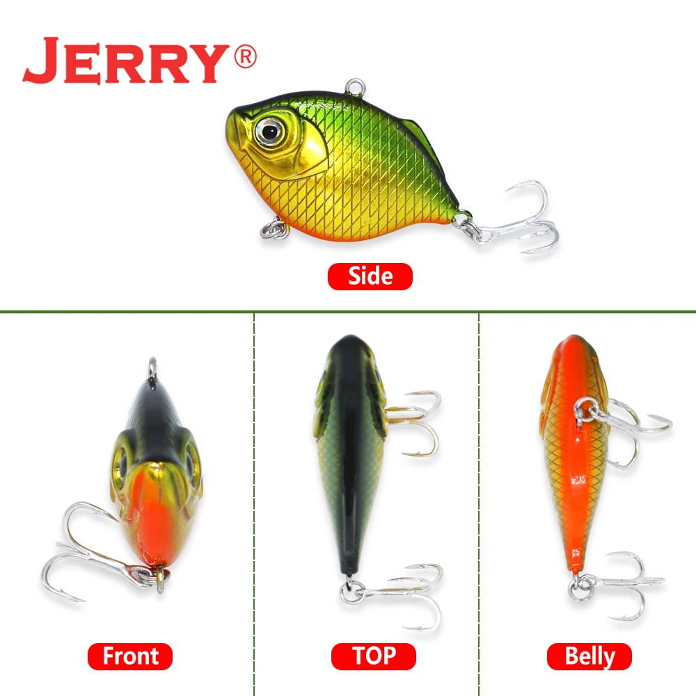 Jerry Wiggly 1 Uds 4,3 cm 7,7g sonajero Crankbait VIB cebo duro hundimiento ultraligero agua dulce agua salada señuelo de pesca de mar