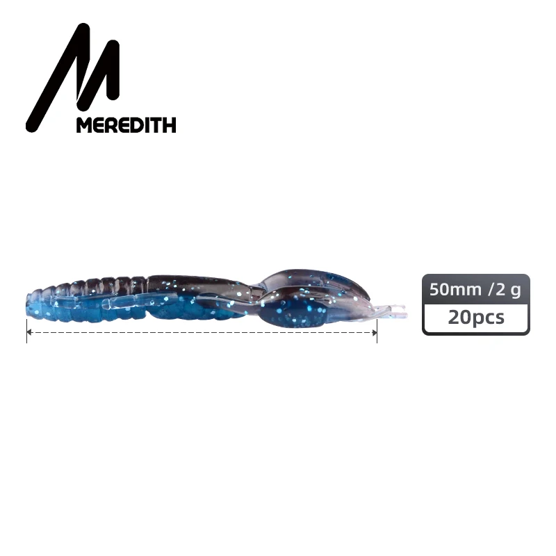 MEREDITH-Señuelos de Pesca de silicona blanda, cebos de pesca de DoliveCraw de 20 piezas, 5cm, 2g - imagen 5