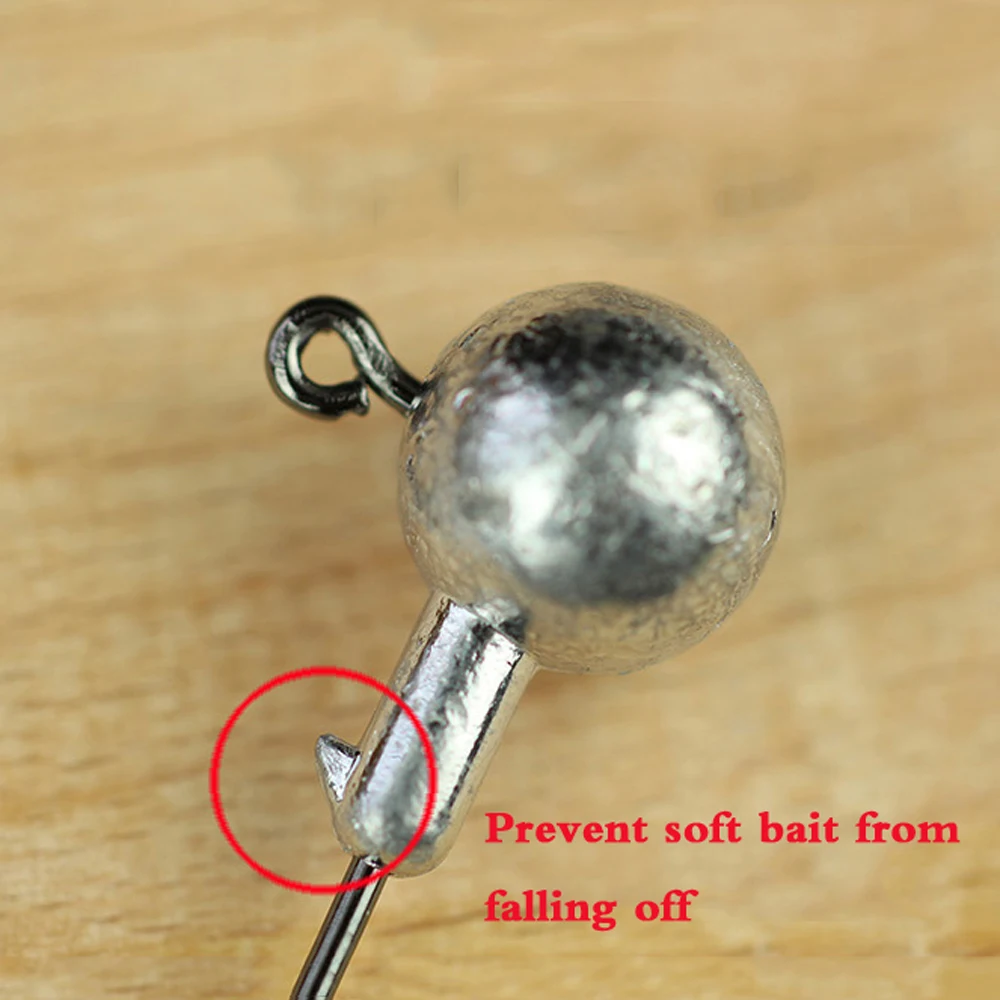 Cabeza de plantilla de Metal para señuelo suave, anzuelo de pesca con bolsa de 10/5 uds., 1g, 1,5g, 2,5g, 3,5g, 5g, 7g, 10g, 14g, 20g - imagen 3