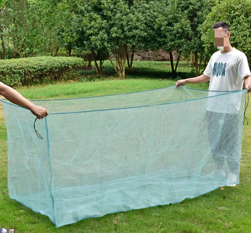 Jaula de red de pesca de raza, estaca de malla pequeña de 3x3mm, caja de red de captura de peces, estanque de acuicultura, Red de cultivo de peces, jaula cuadrada para acuario - imagen 2