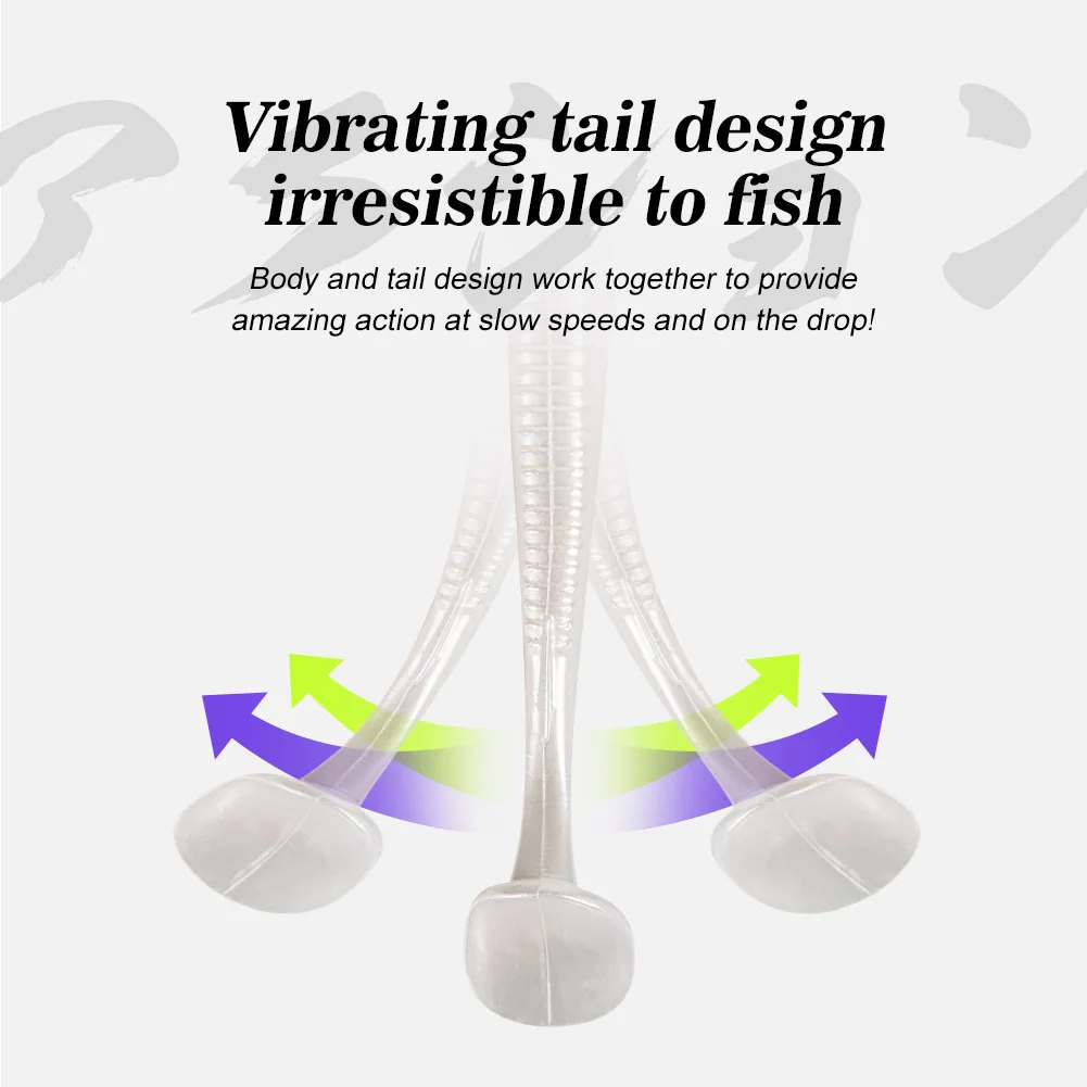 Señuelo Noeby-Soft con cola de paleta, sábalo, 10cm, 8g, Wobbler de PVC, Swimbait, Jig Head, cebo Artificial para pesca de perca de Lucio, 4 Uds. - imagen 5