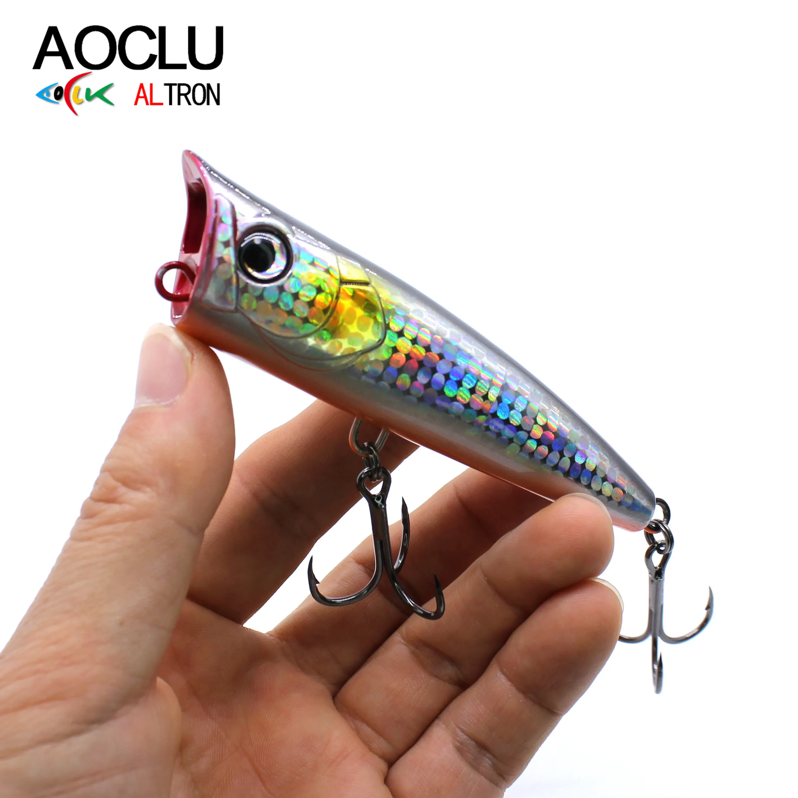 AOCLU-señuelo grande flotante de agua, cebo de pesca de lubina, pececillo, fundición larga, 1 unidad, 95mm, 21,8g - imagen 3