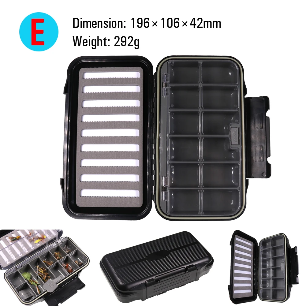 ICERIO-caja de aparejos de pesca con mosca, resistente al agua, doble cara, cebo, señuelo, moscas, ninfa, cajas de almacenamiento, accesorios de pesca con mosca de carpa