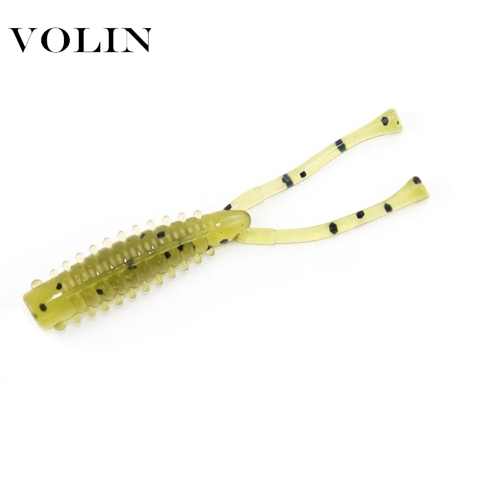VOLIN-señuelo de pesca de carpa, cebo Artificial de silicona, 40mm, 0,4g, cebo falso, sábalo, Wobblers, Swimbait, 20 Uds. - imagen 5