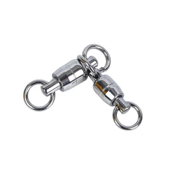 10 Uds. De accesorios de Pesca, conector giratorio de acero inoxidable, rodamiento de alta velocidad, aparejos de Pesca de mar giratorios para padres e hijos