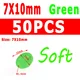 50pcs green 7X10mm