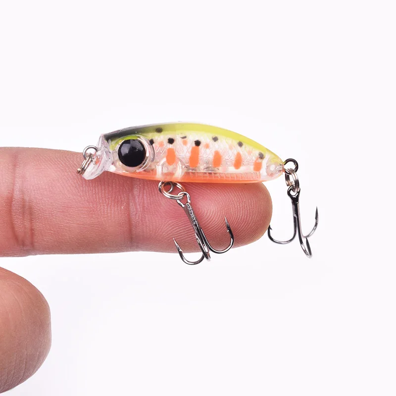 Mini señuelo de pesca de pececillos, cebo de pesca de 42mm y 3g, Wobbler de hundimiento para Pike/Trolling, juego de cebos de ratán, perca Artificial, cebos duros - imagen 3