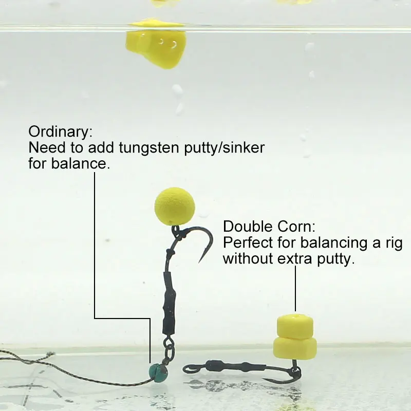 1 caja de cebo de carpa emergente, Boilies de pesca de carpa, cebo de maíz flotante falso para aparejo de carpa, método de aparejo Chod Zig, alimentador, aparejos de pesca - imagen 4