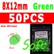 50pcs green 8X12mm