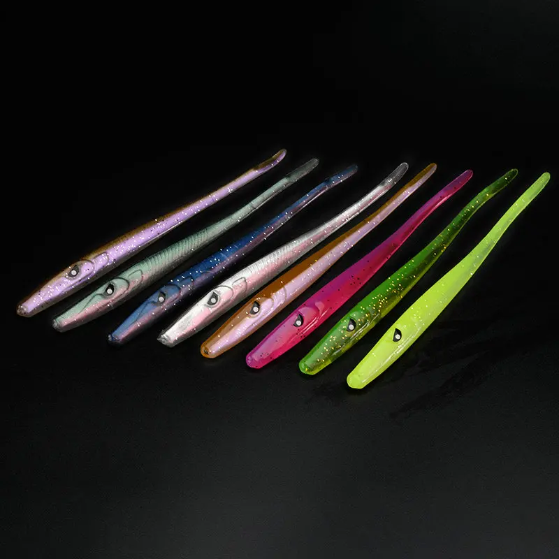 ALLBLUE-señuelo de pesca suave Crazy Slug, cebo Artificial de silicona, gusano, sábalo, Anguila, aparejos de pesca, 130mm, 6 unids/lote por bolsa - imagen 3