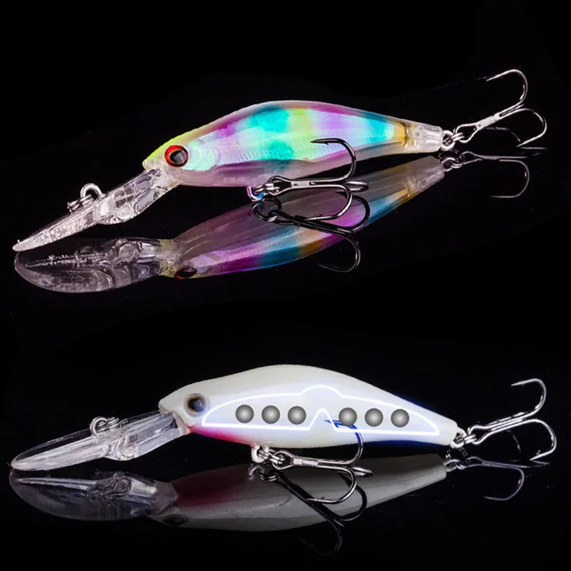 Señuelo de Metal para pececillos, cebo duro para pesca de calamar luminoso, Swimbait, Sea River Shad Wobbler para curricán, 1 ud. - imagen 3