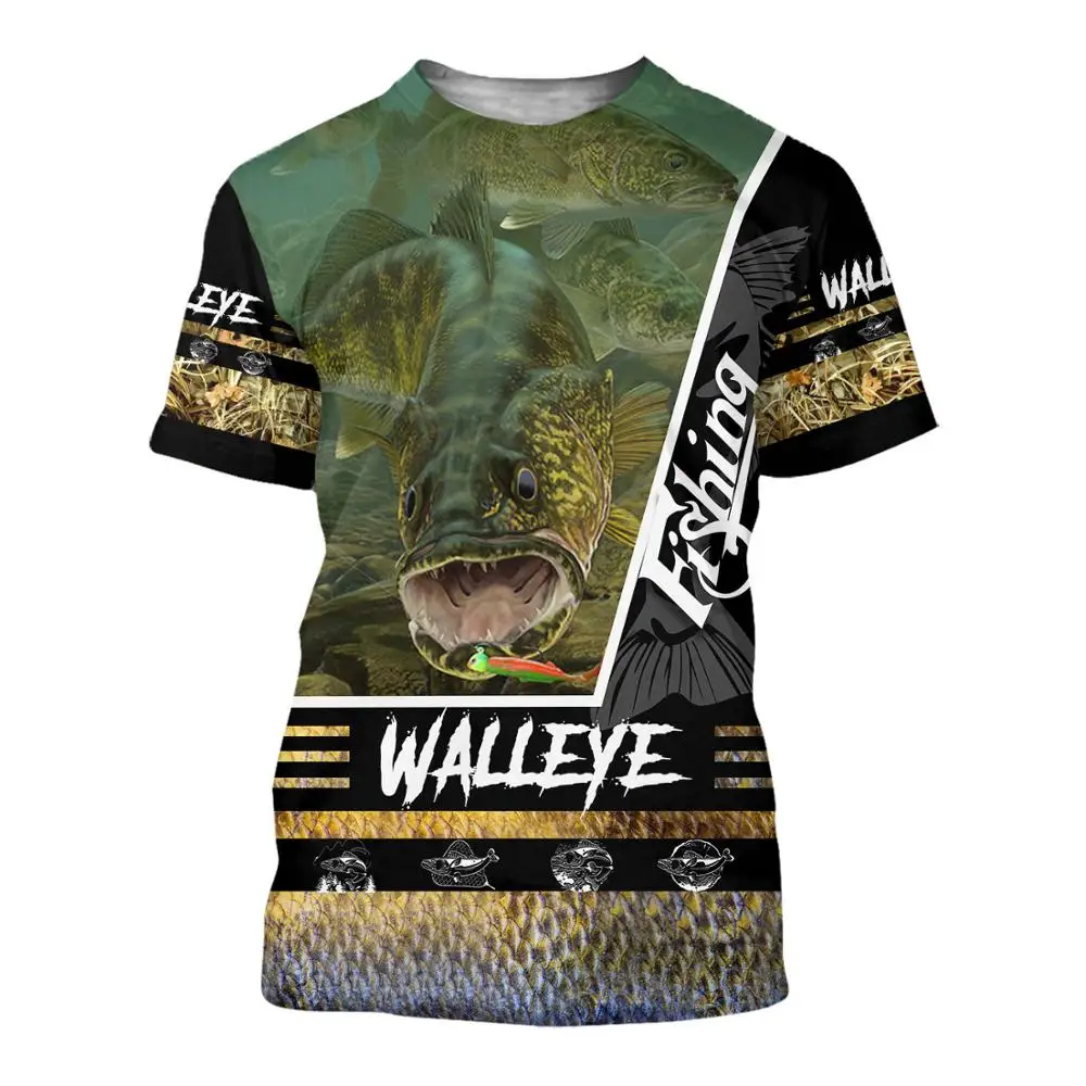 Camiseta de moda de verano 2025 para hombre, camisetas con estampado 3D de ciervos y osos para pesca de carpa/caza, camiseta Harajuku Unisex, camisetas informales - imagen 3