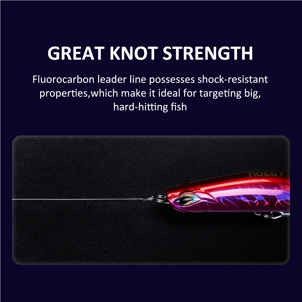 Noeby-sedal de pesca con revestimiento de fluorocarbono, línea líder de fibra de carbono, carpa, línea de hundimiento de pesca fuerte, 0,15-0,56mm, 4LB-36LB, 100m,150m - imagen 4