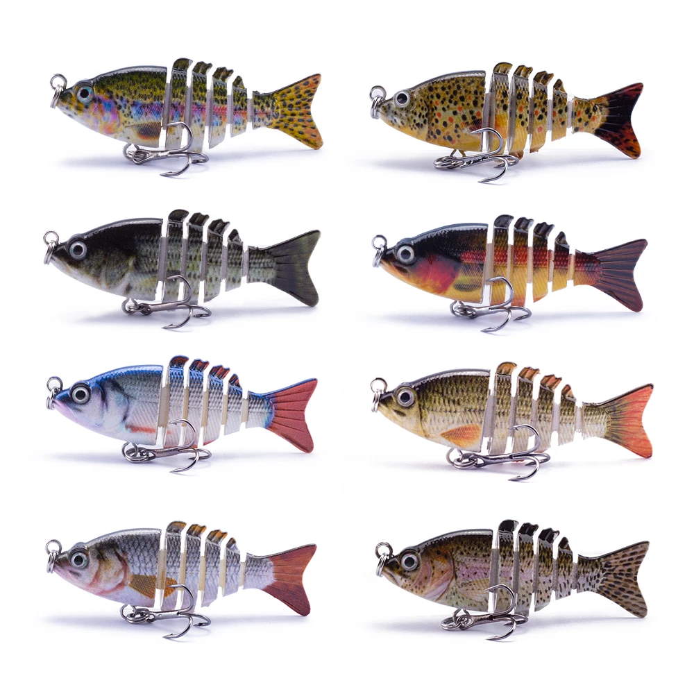Mini señuelo de pesca multiarticulado Swimbait, 6 segmentos, Flexible, Swimbait, biónico, aparejos para lubina, 5cm/2,5g - imagen 4