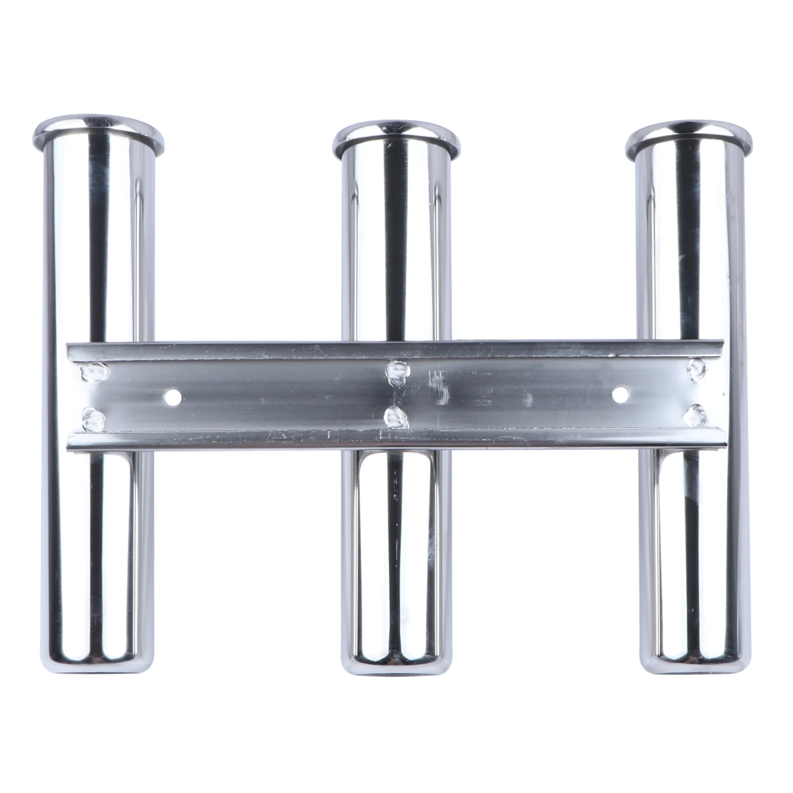 Soporte de caña de pescar de 3 tubos, soporte Triple de acero inoxidable, Vertical, multiusos, estilo colgante de pared para barco y Yate - imagen 3