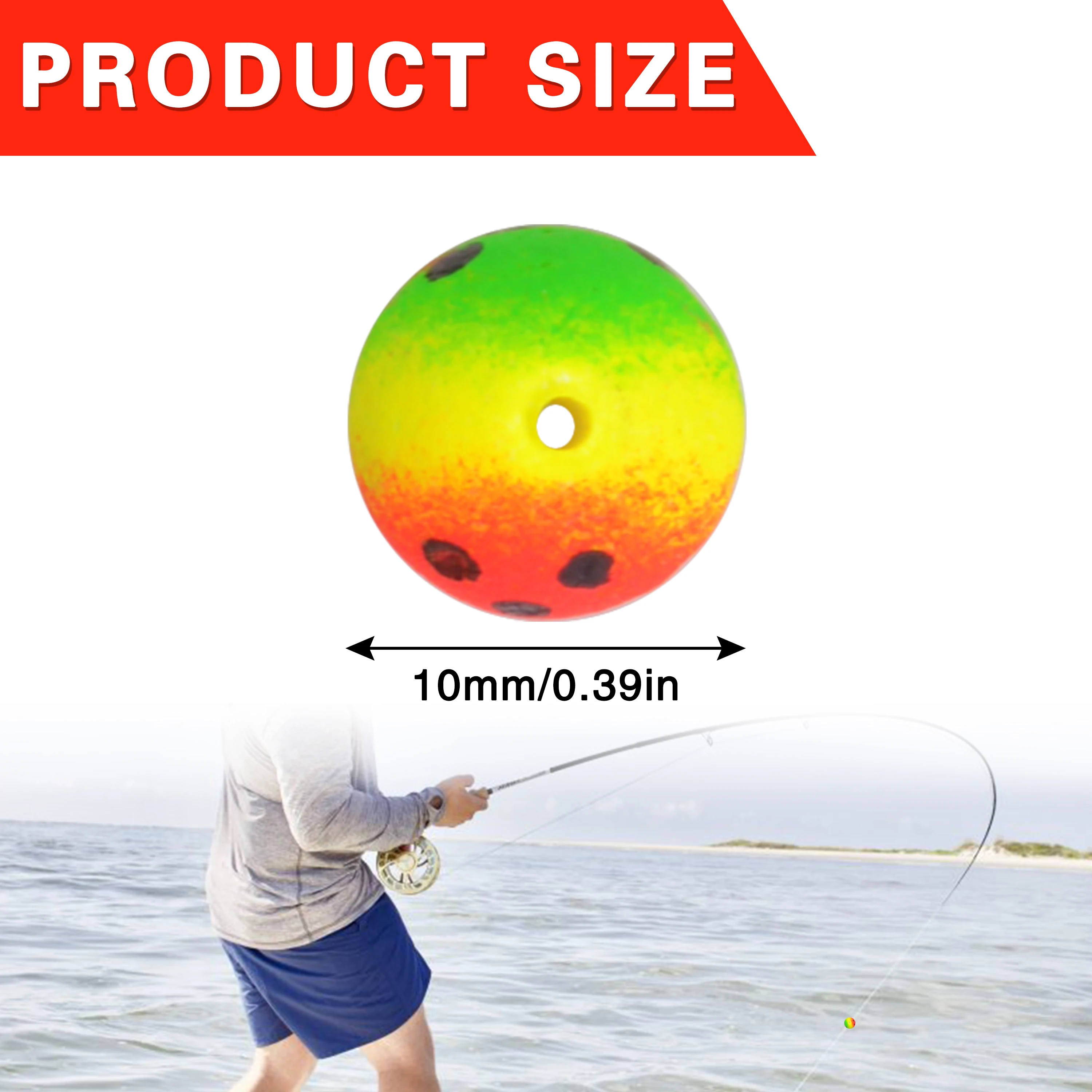 Flotadores de espuma redondos para pesca, aparejo Pompano para pesca de Surf, cebo vivo, aparejo Walleye, 100 piezas