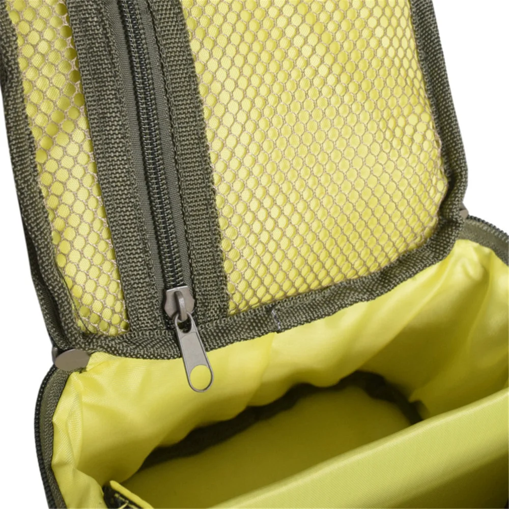 Bolsa de carretes de pesca portátil con múltiples compartimentos, carrete de sedal, señuelo, gancho, bolso de almacenamiento, bolsas de almacenamiento de pesca, 9x5,75x4,25 pulgadas - imagen 5