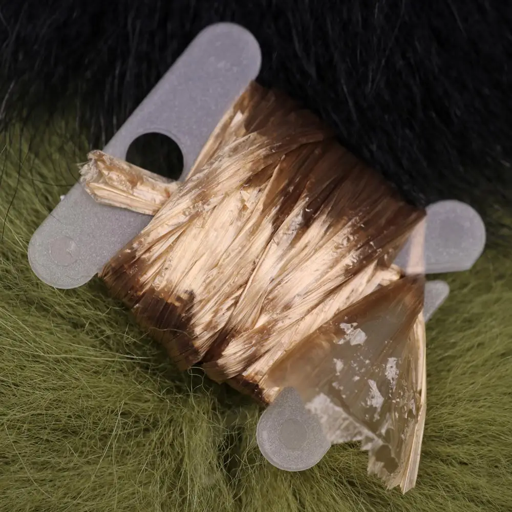 Wifreo 10 Uds atado de moscas paja suiza Raffene Ninfa espalda cuerpo ala caso atado de moscas Material cobre marrón Beige naranja - imagen 4