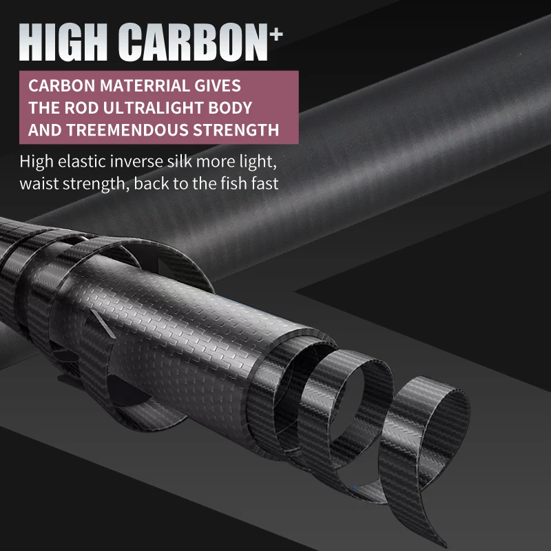 Caña de pescar telescópica para Roca, herramienta giratoria ultraligera de viaje para trucha de alto carbono, 8 secciones, cuchara de Metal, 3,5 M - imagen 5