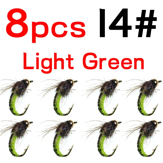 8pcs L green size 14