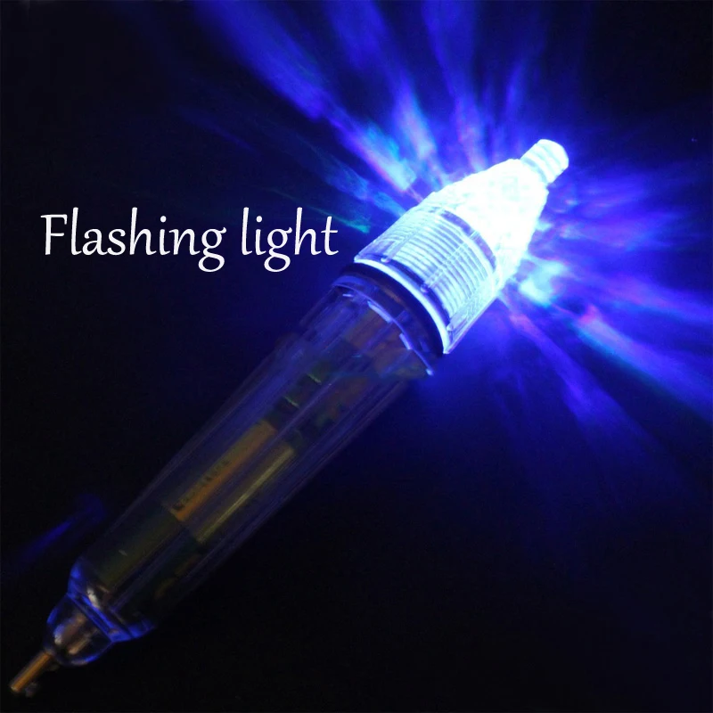 Bimoo-luz LED para pesca nocturna, lámpara de señuelo para atraer peces, atrayente, resistente al agua, color rojo y blanco, 35g, 1 unidad