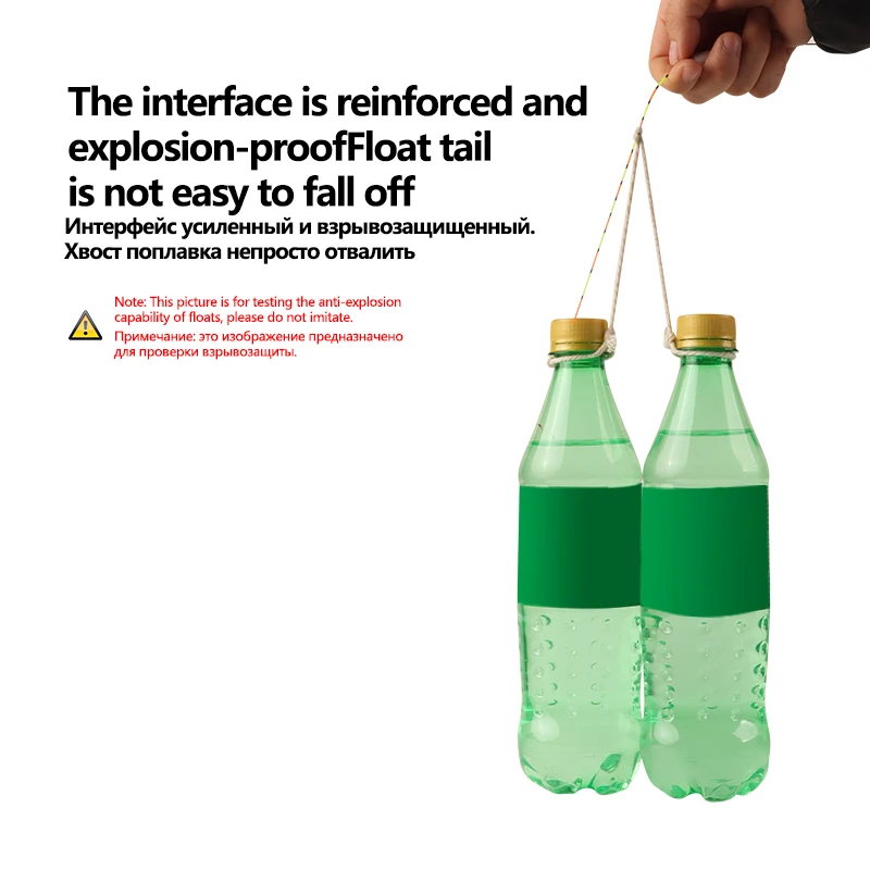 Boya de plumas de pavo real + 1 bolsa de ganchos + 1 asiento flotante, boya estable sensible al Bobber, tapón Vertical, herramientas de pesca de cola dura, aparejos, 1 ud. - imagen 5