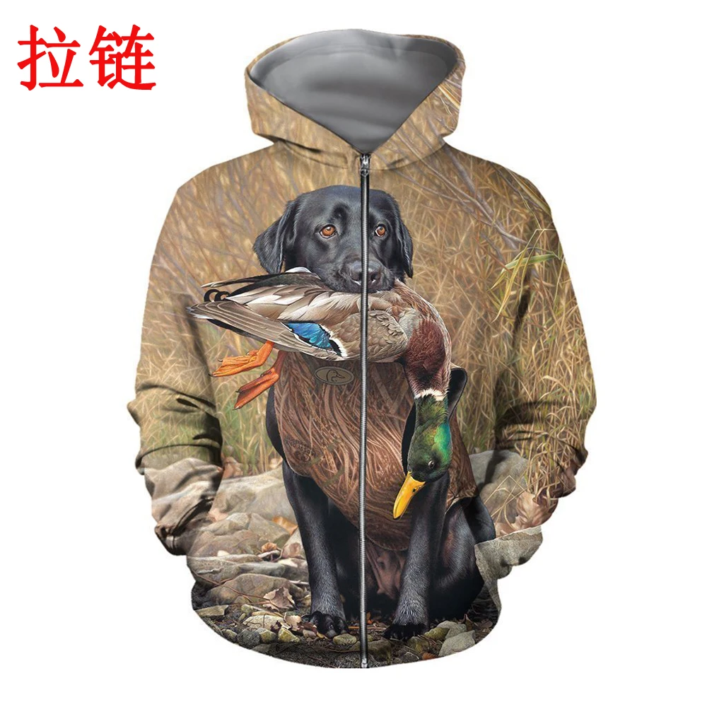 Sudaderas con capucha de marca, ropa con estampado 3D de pato de caza para hombre, Sudadera con capucha, ropa de calle Unisex, jersey, chaqueta informal, chándales KJ0172 - imagen 5