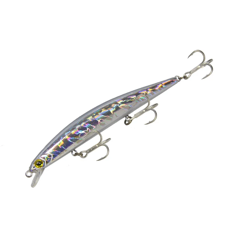 1 Uds Minnow 11g 110mm Señuelos de Pesca ojos 3D cebo duro de plástico Artificial con 3 anzuelos de pesca cebo de carpa Crankbaits aparejos de pesca - imagen 3