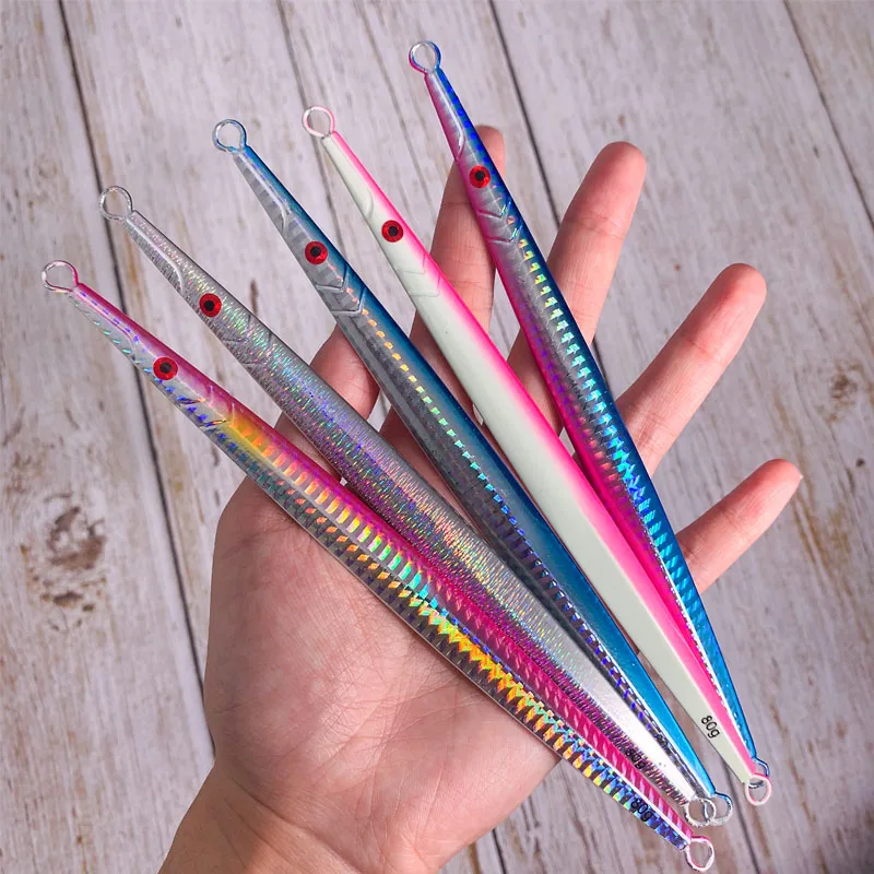 OBSESSION-anzuelos de Metal de 60g-300g, señuelo de lápiz de aguja de 5 colores, cebo de pesca de carpa, Mar besugo, Jigging - imagen 3