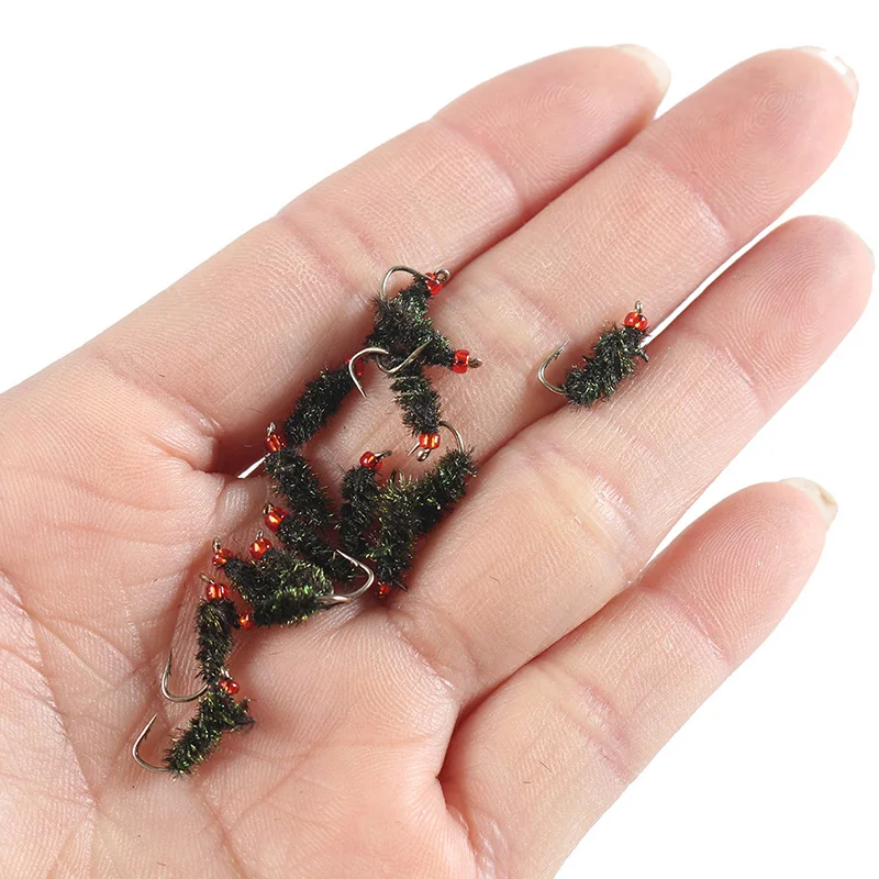 Mosodo-10 unidades de Señuelos de Pesca de Ninfa para trucha, señuelos de lubina, anzuelo de atado #12 #14 #16 #18, cebo de pesca con mosca, accesorios de pesca - imagen 4