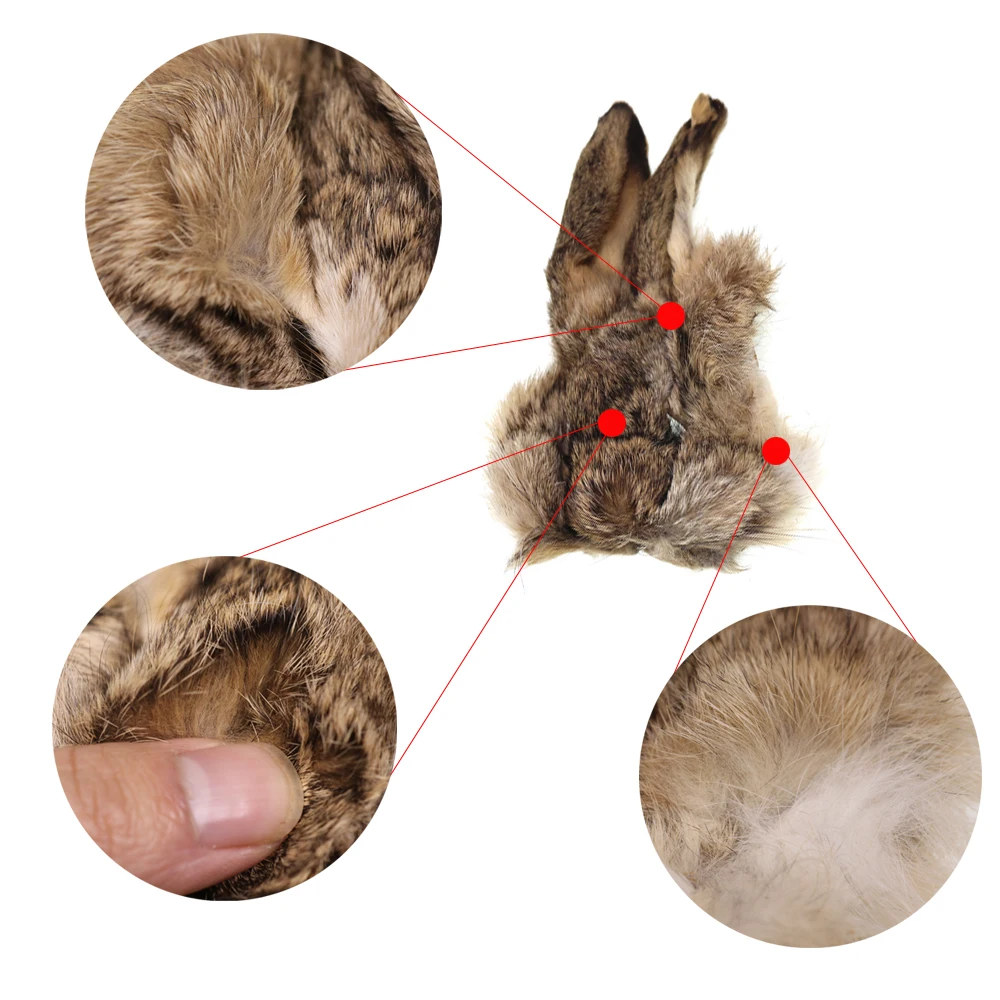 ICERIO-Máscara de liebre Natural, Material de atado de moscas de pesca, Nymph Caddis, moscas húmedas y secas, anzuelo de fibras de doblaje, señuelos - imagen 2