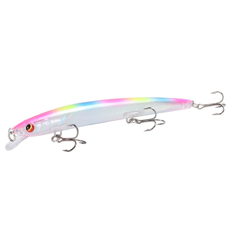 Señuelo de Pesca con ojos 3D flotante, pececillo artificial, Wobblers, 13,8 cm, 15,4G, aparejos de Pesca de plástico duro, 1 unids/lote