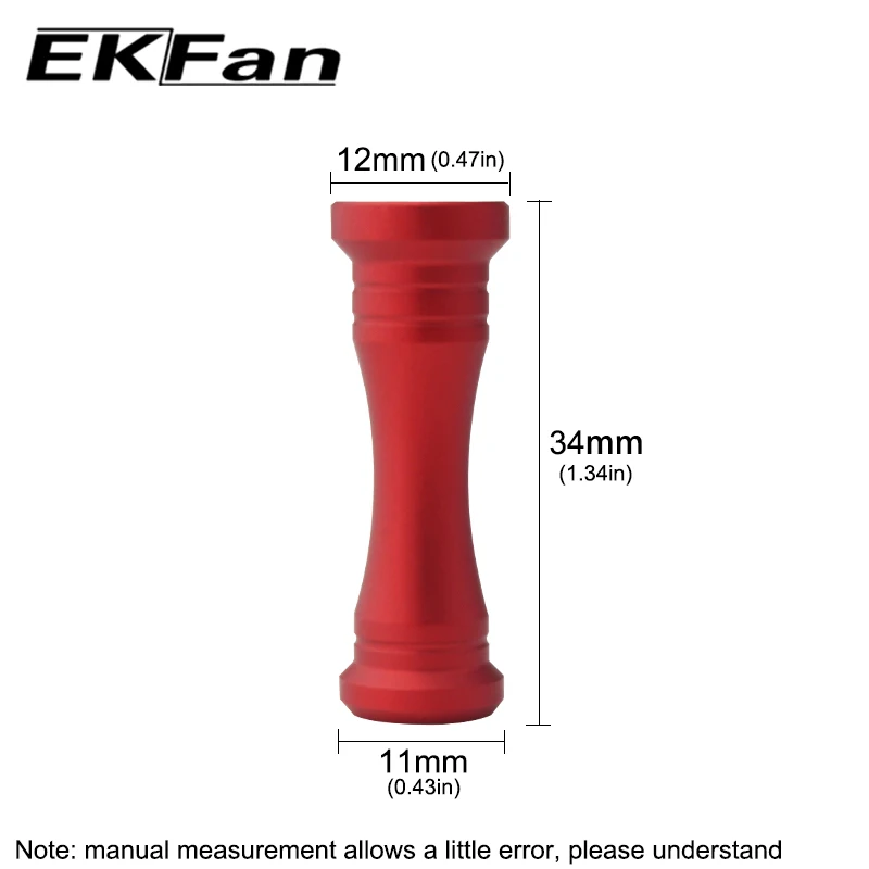 EKFan-perilla de mango de carrete de pesca de aleación de aluminio, accesorio de rueda giratoria de tambor de rueda de goteo, 34mm, 1 unidad - imagen 3