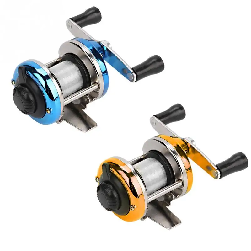 Mini rueda de pesca de tambor de Metal/plástico portátil, carrete de pesca en hielo de invierno con alambre, aparejos al aire libre, accesorios de pesca - imagen 5