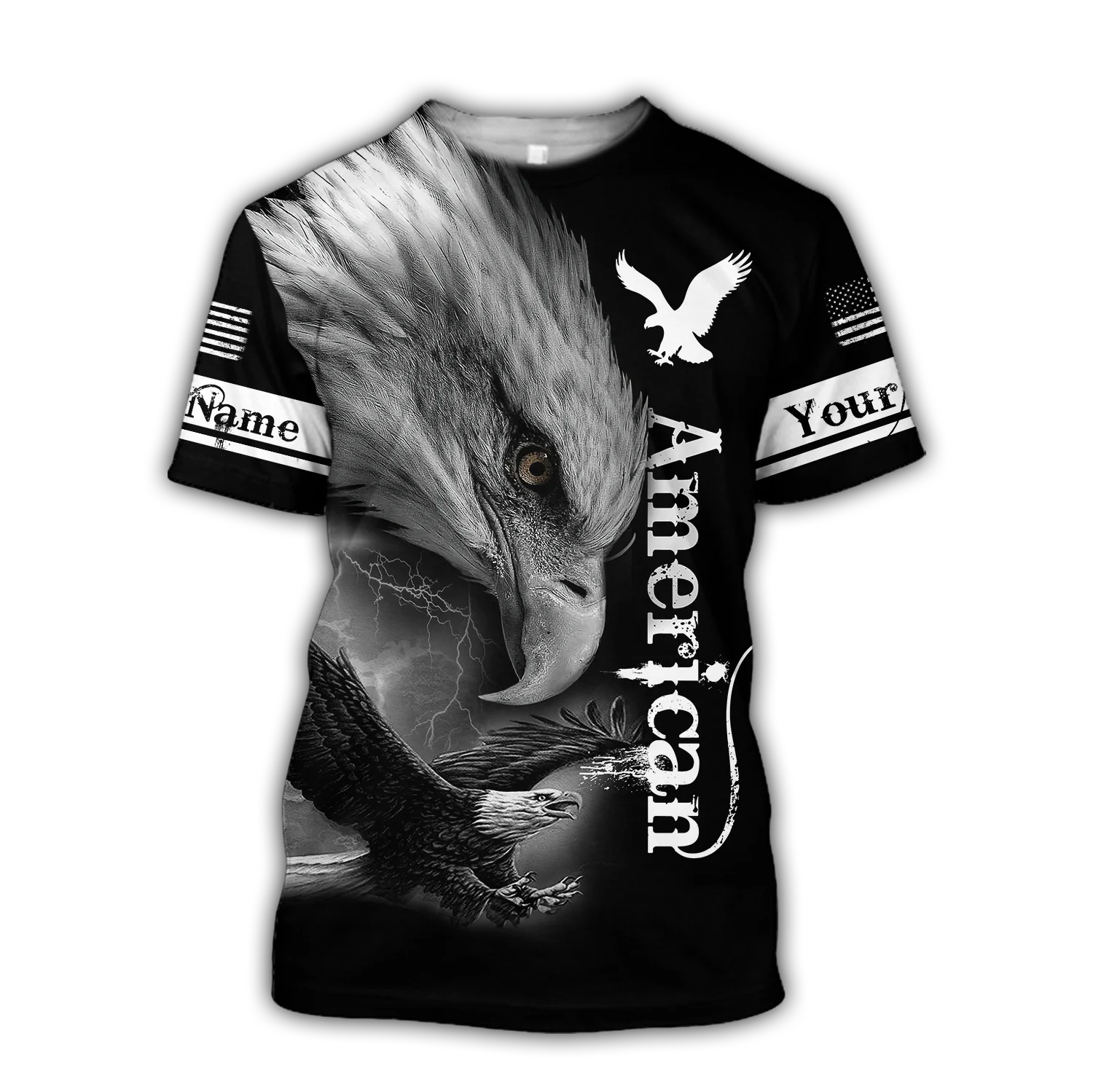 Camiseta Hipster de verano para hombre, camiseta de manga corta con estampado 3D de Animal águila india nativa Harajuku, tops informales Unisex TX0195 - imagen 5