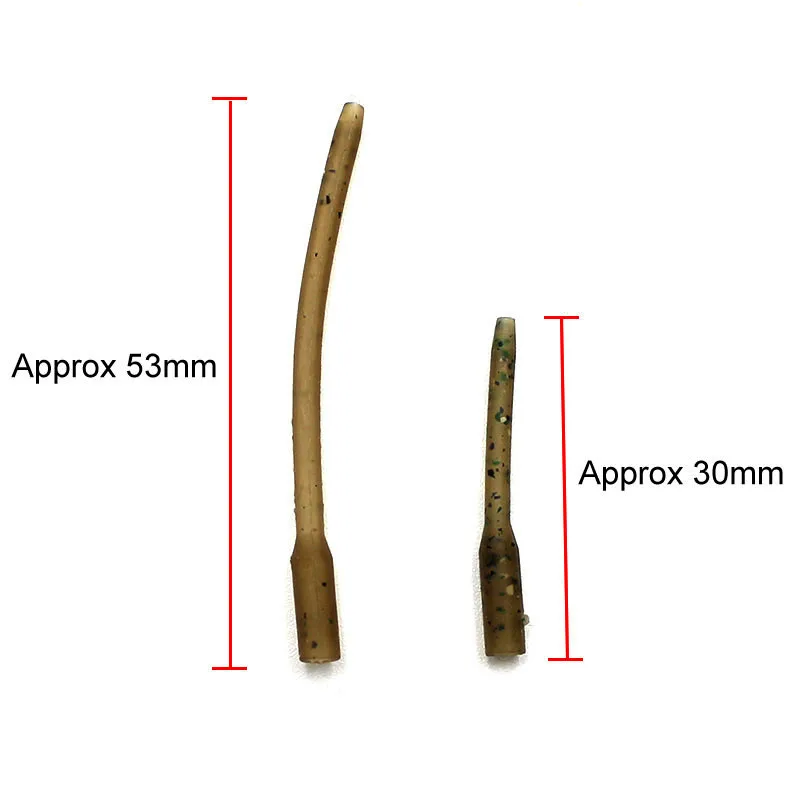 Accesorios de pesca de carpa, 20 piezas, manga de gancho, mangas antienredos, alineador de línea para aparejo de pesca de carpa, aparejo Terminal Ronnie - imagen 2