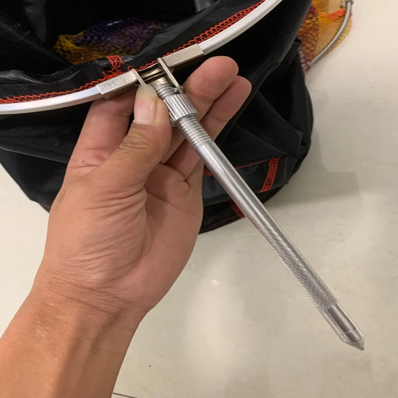 Red de pesca portátil de 1,5 M-3M de largo, jaula de pesca de nailon con revestimiento de goma, trampa plegable, herramienta de pesca - imagen 4