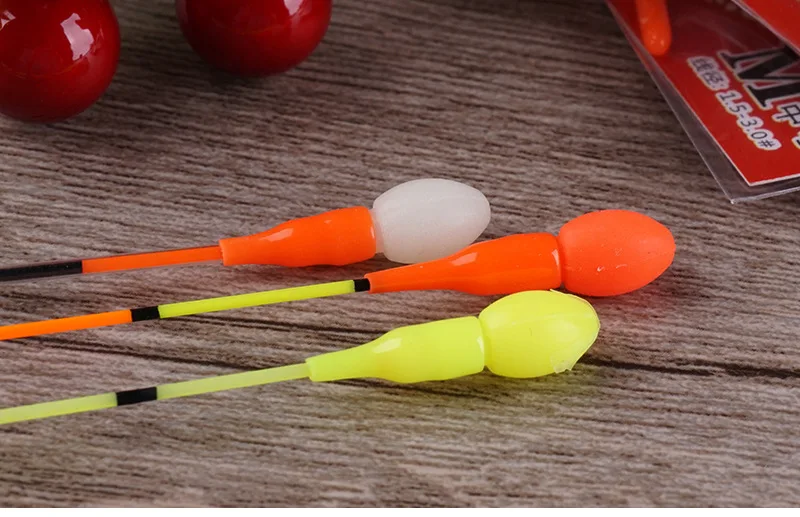 Flotador de Pesca de cola de deriva, frijoles de goma llamativos y conectores, aparejos de Pesca, herramientas, accesorios, J301, 2 paquetes por lote - imagen 3