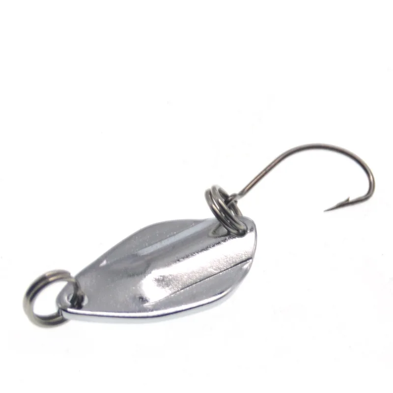 Señuelo de cuchara pequeña de pesca, cebo duro de 3g, cucharas de un solo gancho de doble Color, señuelos artificiales, lote de 6 piezas en oferta - imagen 4