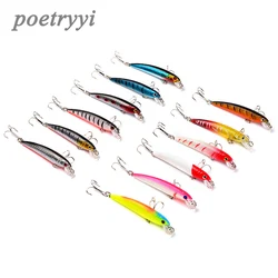 Señuelos de Pesca con ojos 3D para pececillos, cebos de plástico flotantes, láser artificial, Wobblers Crankbait, g 30 5,6 Isca 7,5 cm, 1 unidad