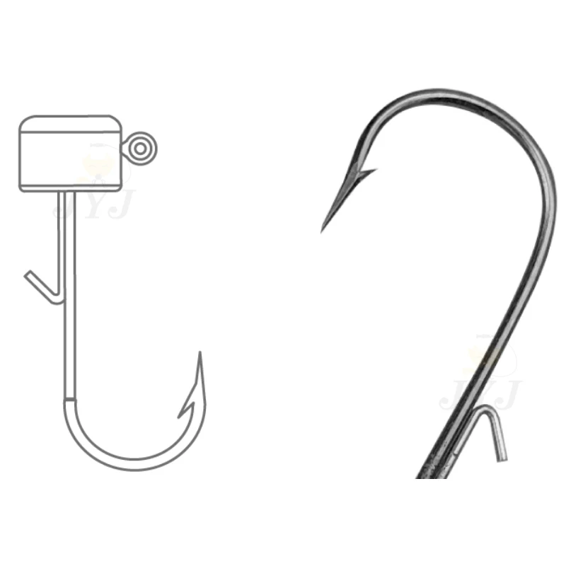 Anzuelos con forma cilíndrica para pesca, cebo duro de gusano blando, cabeza de Jigging, con púas, 1,5g-6g, lote de 10 unidades, novedad - imagen 5