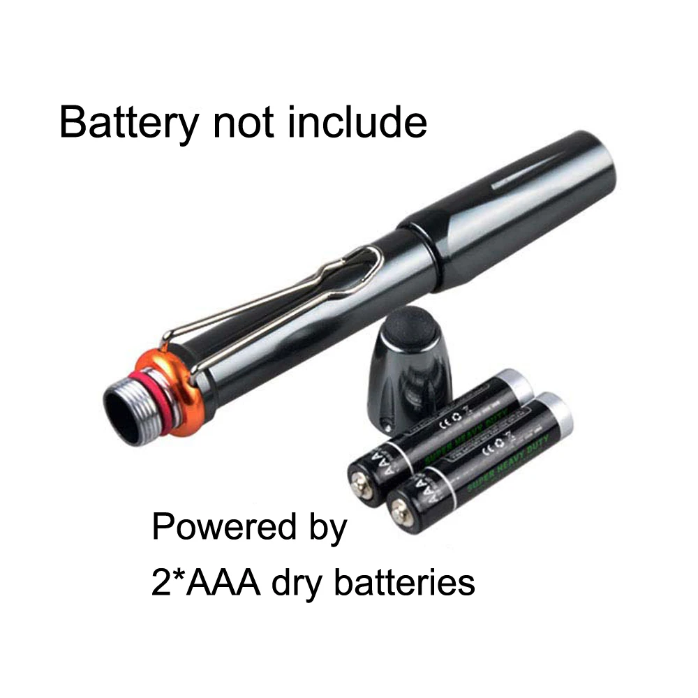 Luz ultravioleta de curado con pegamento UV en forma de bolígrafo negro, linterna de pesca con mosca, ninfa, zumbador, lámpara de curado de cabeza, 14cm/40g, 5W, 1pc - imagen 3