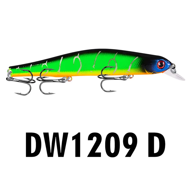 Señuelo de pesca de pececillos Wobblers, 125mm, 17,5g, láser, Artificial, manivela de plástico, 3D, ojos naturales, Crankbait, equipo de pesca, 1 ud. - imagen 3