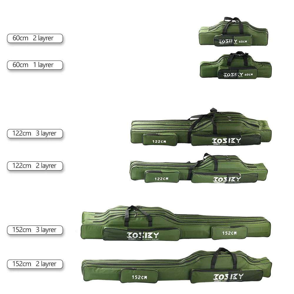 Una serie de fundas para rifles de diferentes tamaños. Cada estuche está etiquetado con sus dimensiones y el número de capas que tiene. Los estuches están diseñados para proteger y transportar armas de fuego y suelen ser utilizados por cazadores, tiradores deportivos y personal militar.