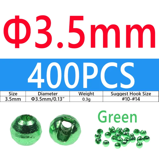 400PCS 3.5mm Green