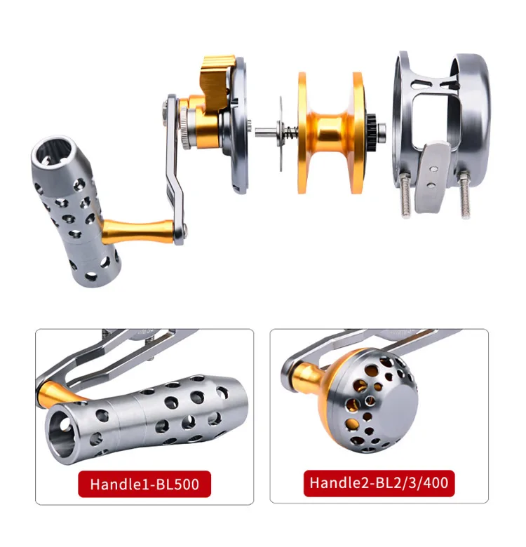 Descubra el mango elegante y duradero 1-BL500 y maneje 2-BL3/400 para su equipo de pesca