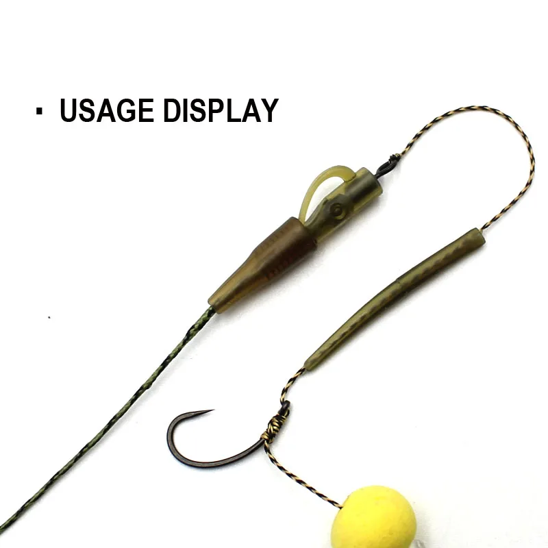 Juego de 20 Clips de seguridad, Clips de cambio rápido, cables giratorios para carpa, buscador de pesas, método alimentador, equipo de pesca de carpa, aparejos - imagen 5