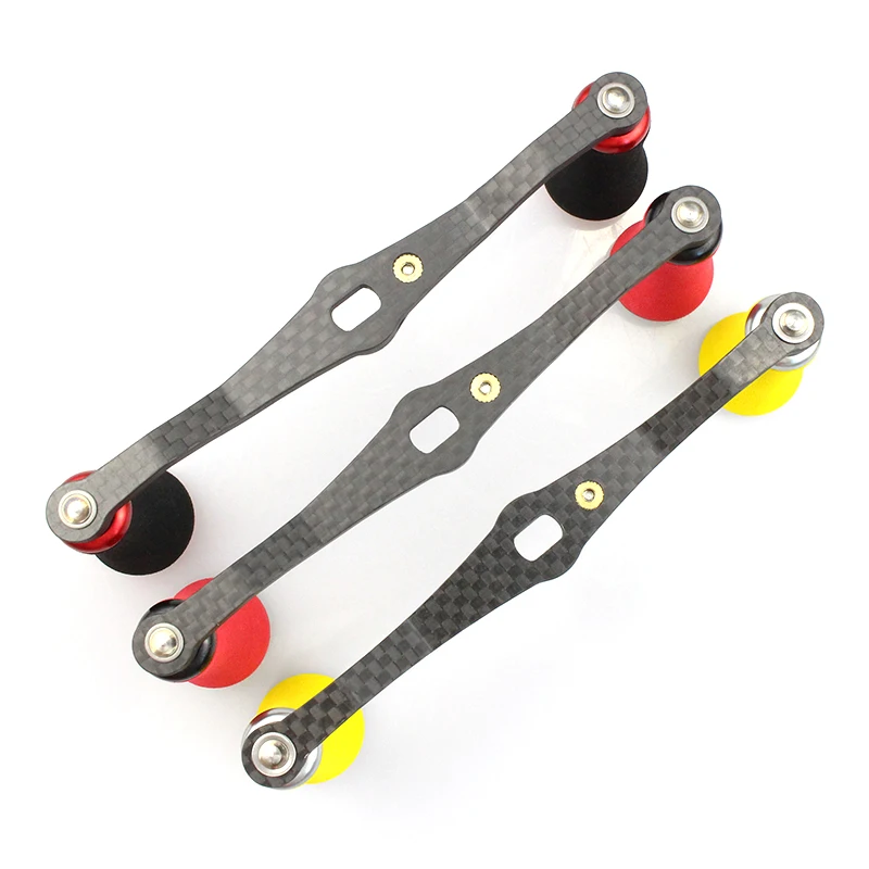 EKfan-mango de pesca de fibra de carbono, nuevo diseño de longitud de 120MM + perilla de EVA con orificio de 8x5 para carrete Daiwa, accesorio de aparejos de pesca - imagen 4